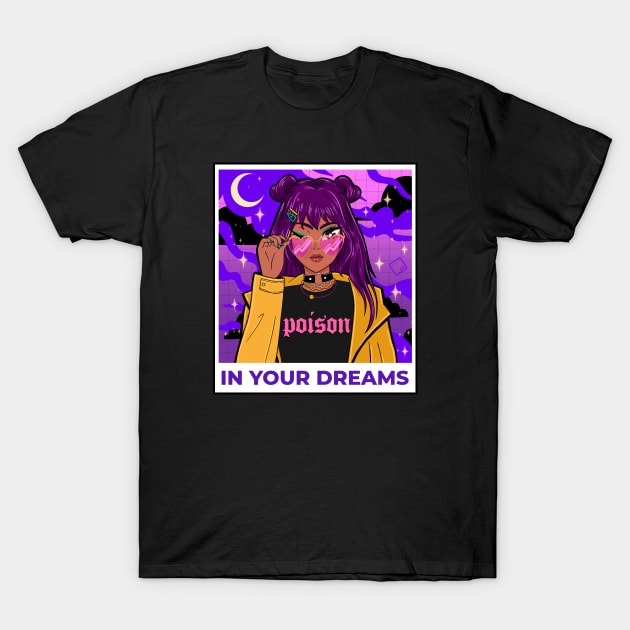 In Your Dreams Anime Pop Art T-Shirt by Disocodesigns